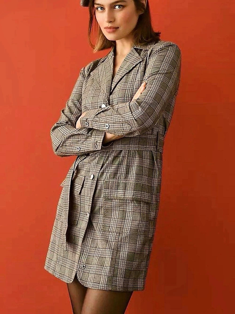 Pilcro Plaid Mini Dress